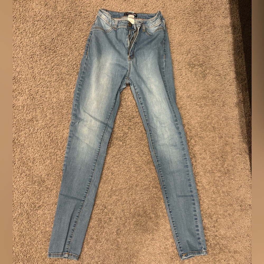 Fashion Nova Light Blue Skinny Jeans